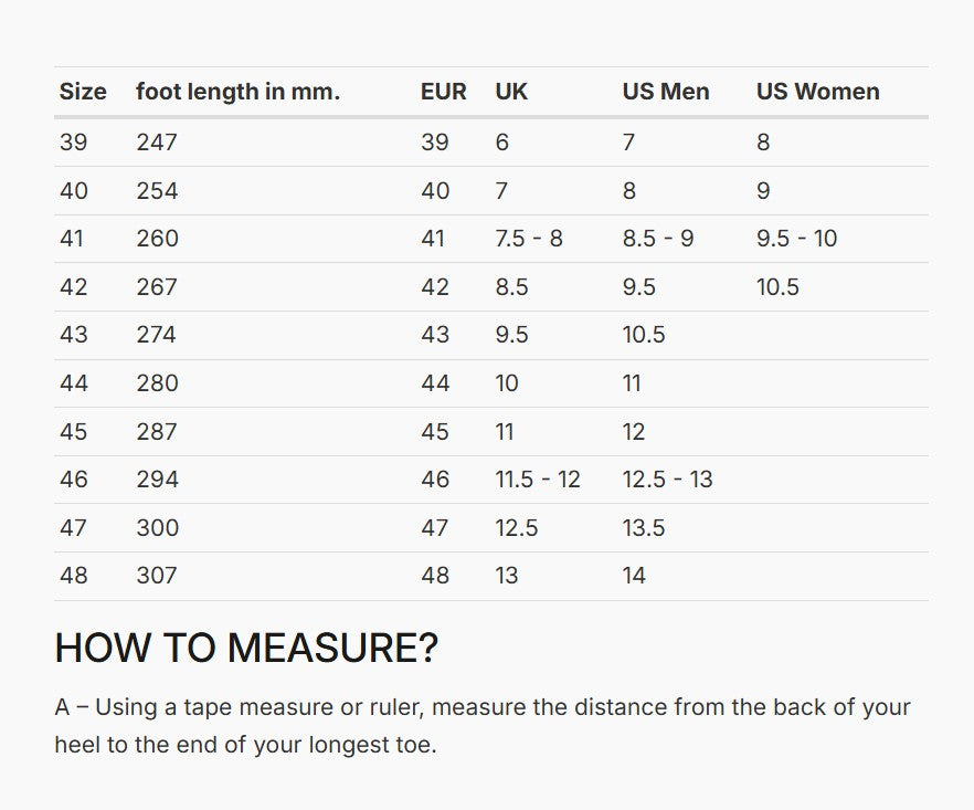 REV'IT! Boundless H2O Boots Size Guide