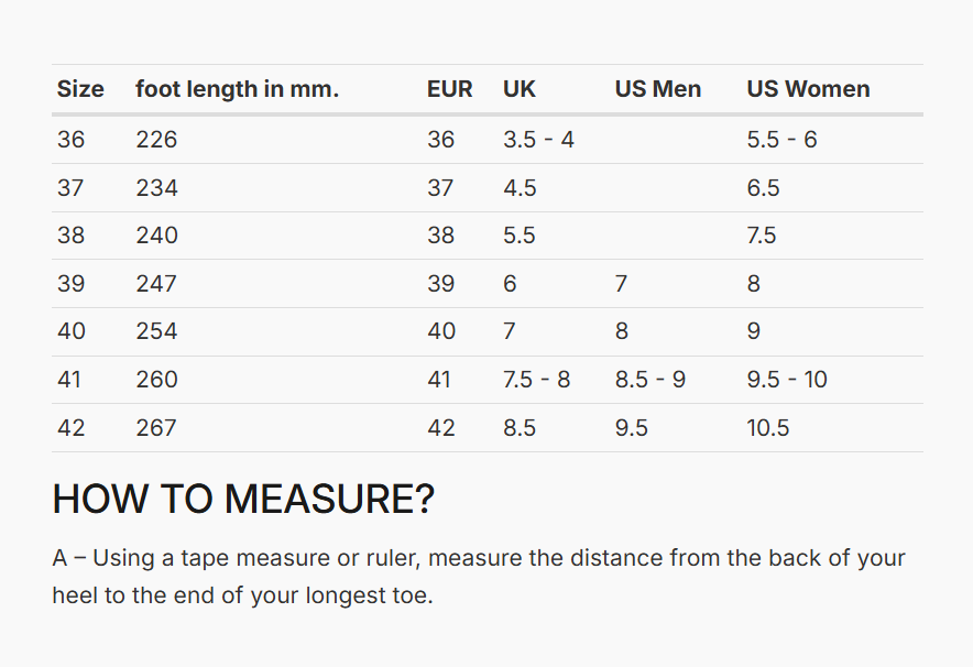 REV'IT! Arena GTX Ladies Boots Size Guide