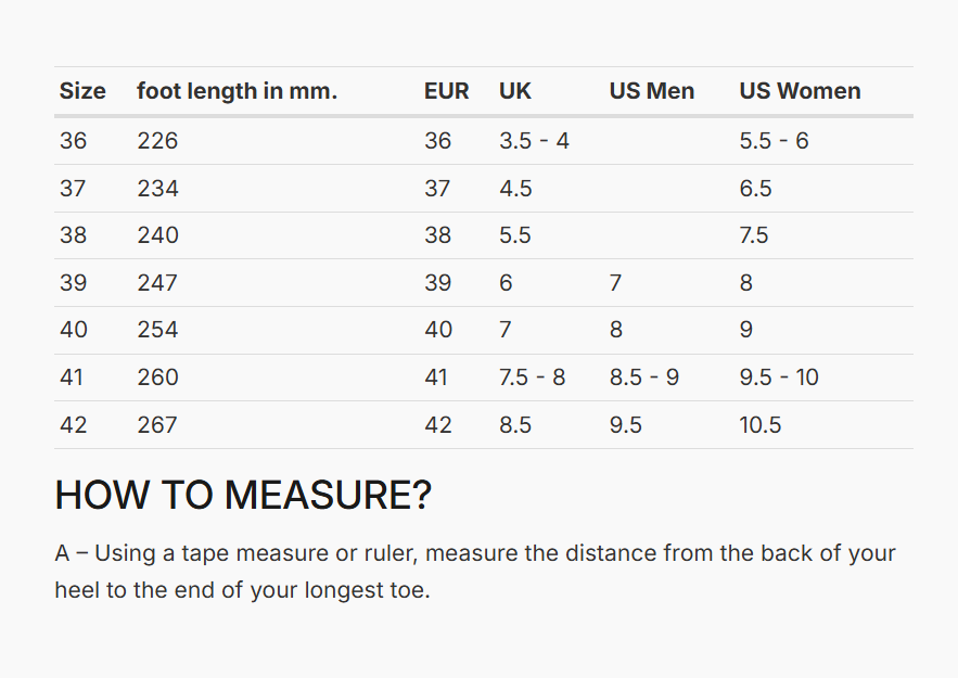 REV'IT! Arrow 2 H2O Ladies Shoes Size Guide