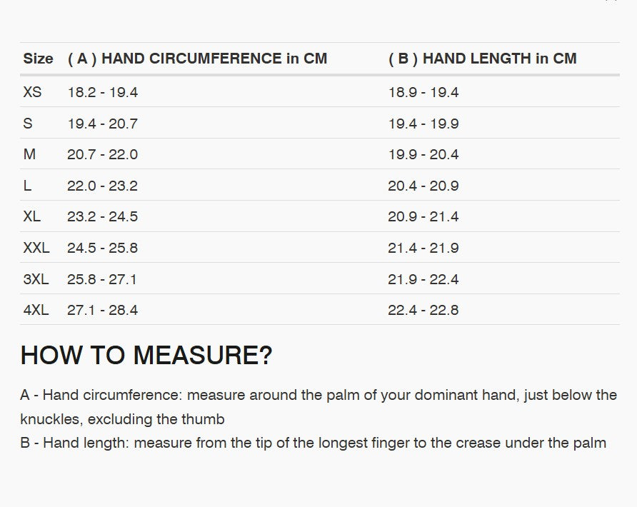 REV'IT! Sand 5 H2O Gloves Size Guide