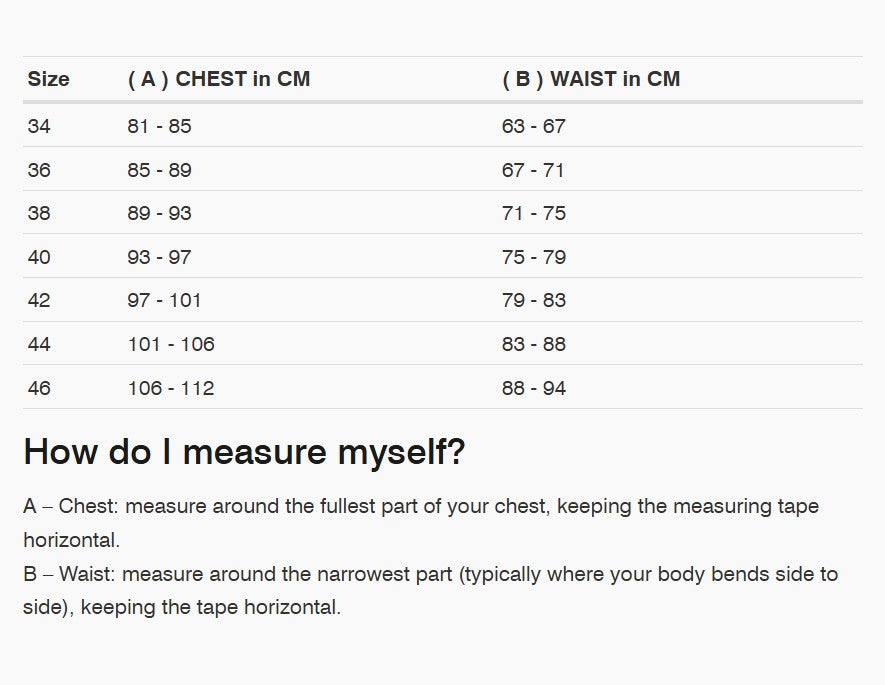 REV'IT! Xena 4 Pro Jacket Size Guide