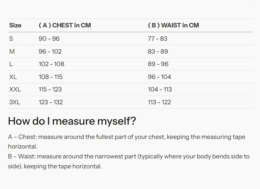 REV'IT! Tectonic H2O Jacket Size Guide