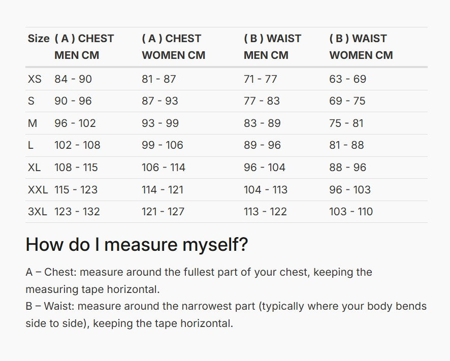 REV'IT! Territory 2 Jacket Size Guide