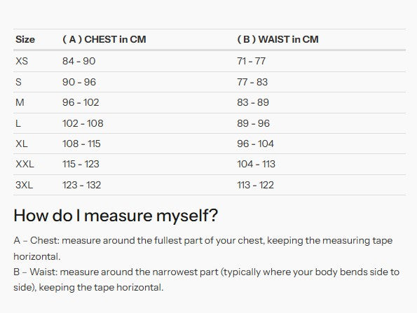 REV'IT! Sierra 2 Jersey Size Guide