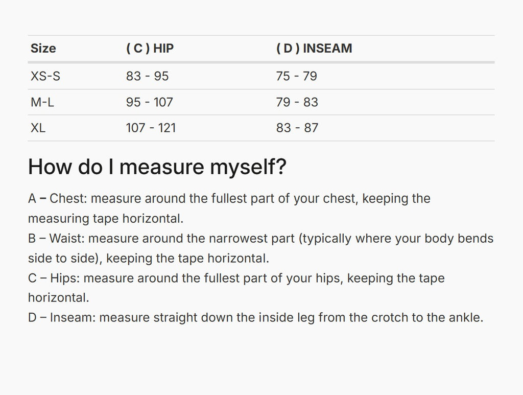 REV'IT! Heliox Pants Size Guide