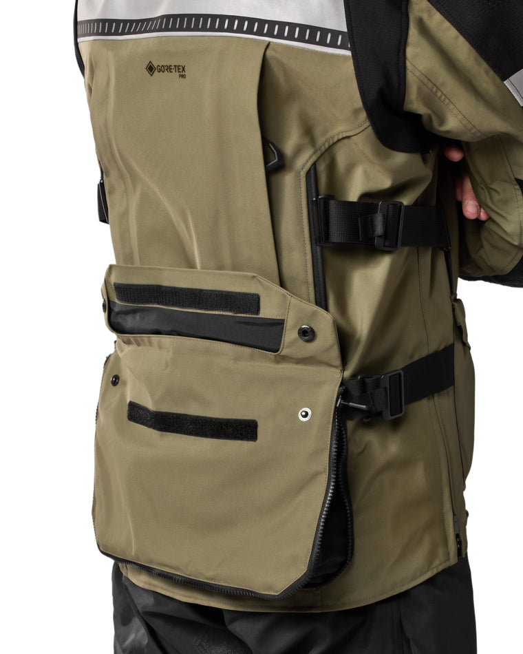Waterproof stash pocket on back